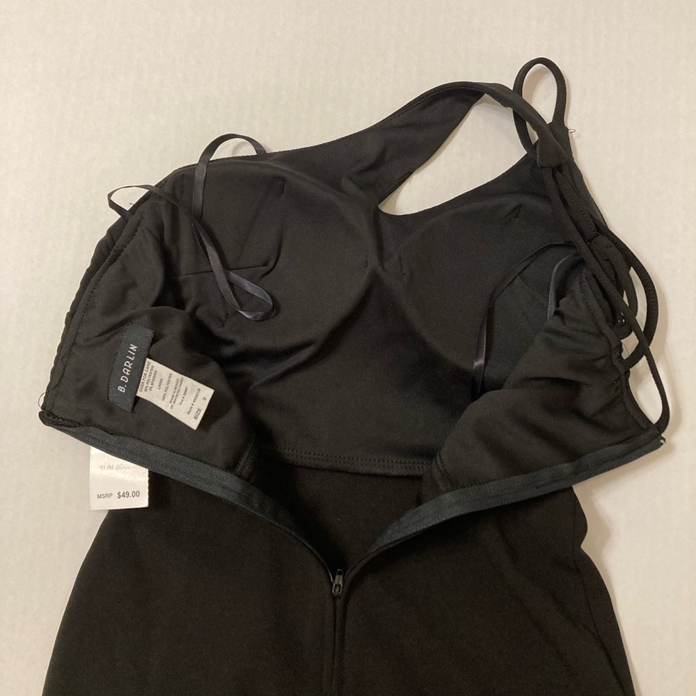 B Darlin | NWT Women’s One Shoulder Cutout Sheath Black Dress - Picture 6 of 8